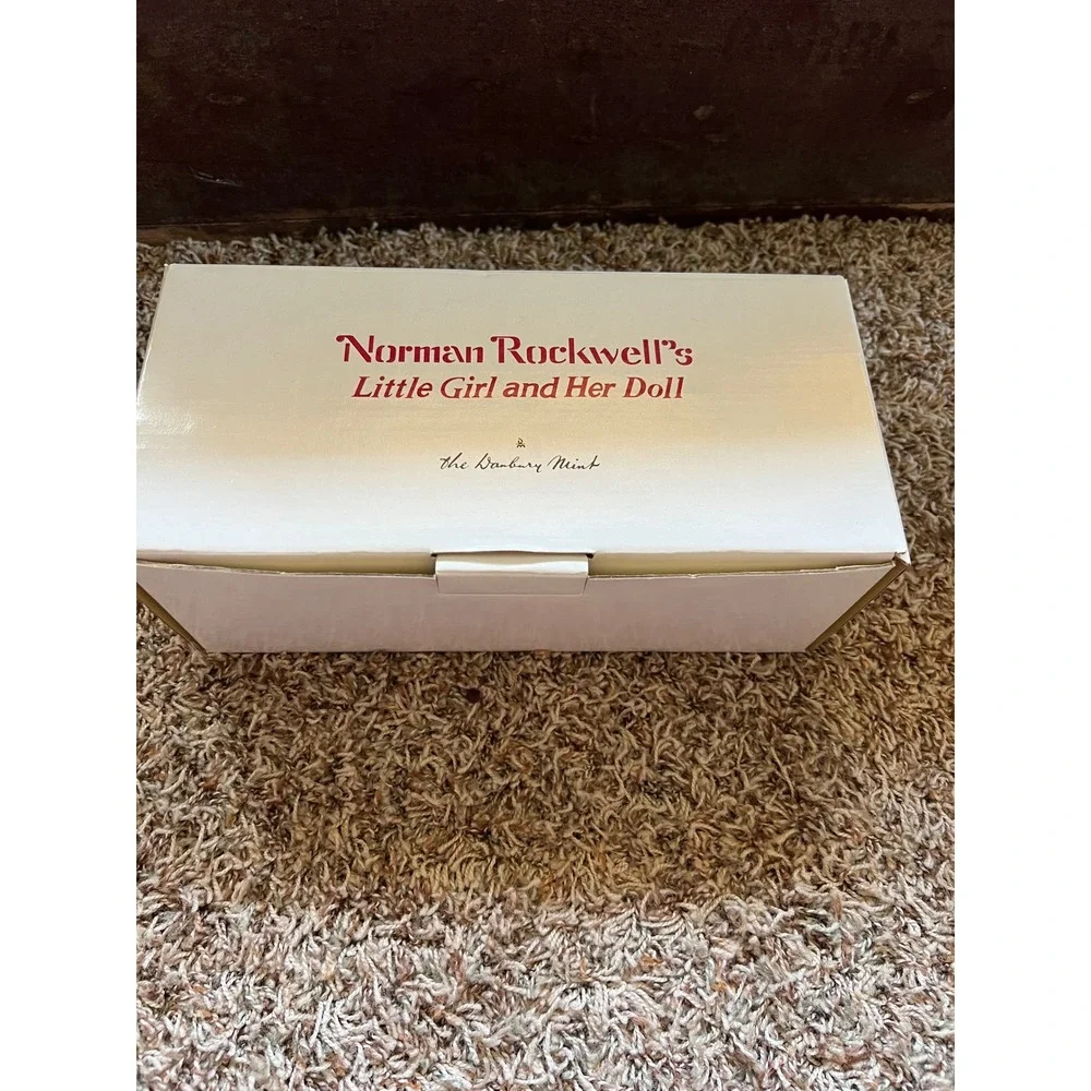 Danbury Mint Norman Rockwell Little Girl and Her Doll Porcelain Set 1986 Vintage